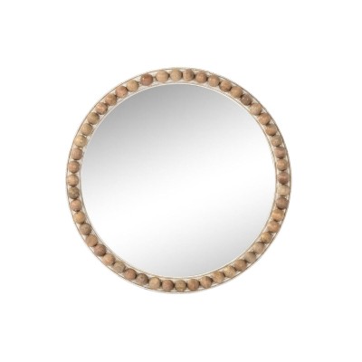 Wall mirror Home ESPRIT White Brown Balls 71 x 4,5 x 71 cm