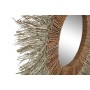 Wall mirror Home ESPRIT Brown Natural Tropical 130 x 17 x 130 cm