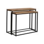 Console Home ESPRIT Marron Noir 96 x 30 x 77 cm (2 Pièces)