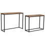 Console Home ESPRIT Marron Noir 96 x 30 x 77 cm (2 Pièces)