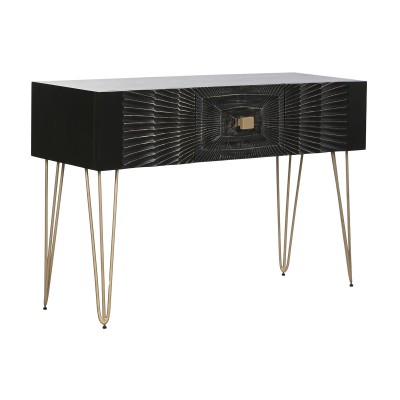 Console Home ESPRIT Noir Doré 120 x 38 x 76 cm