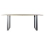 Dining Table Home ESPRIT Black Natural Metal Mango wood 200 x 100 x 76 cm