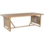 Ensemble Table + Chaises Home ESPRIT Marron Corde Bois d'eucalyptus 230 x 100 x 75 cm