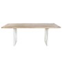 Table de Salle à Manger Home ESPRIT Blanc Naturel Bois Recyclé Bois de manguier 200 x 100 x 77 cm 200,5 x 100,5 x 77 cm