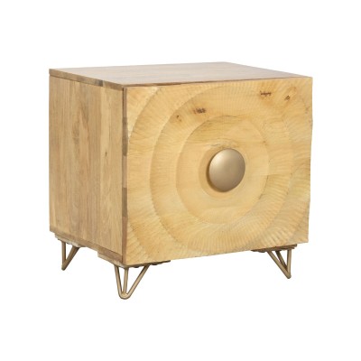 Nightstand Home ESPRIT Golden Natural 50 x 40 x 50 cm