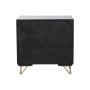Nightstand Home ESPRIT Black Golden 50 x 40 x 50 cm