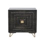 Nightstand Home ESPRIT Black Golden 50 x 40 x 50 cm