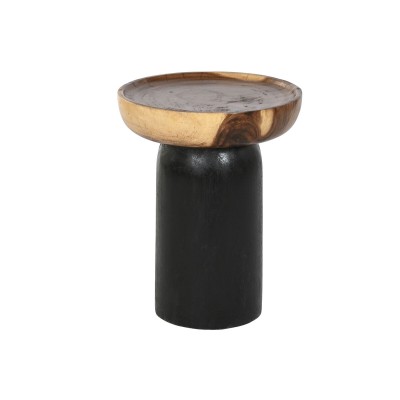 Table d'appoint Home ESPRIT Noir Naturel 35 x 35 x 46 cm