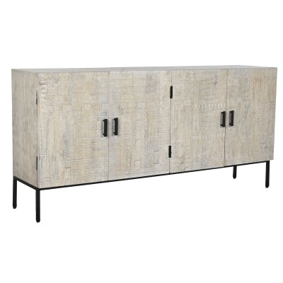 Buffet Home ESPRIT Blanc Métal Bois de manguier 180 x 40 x 85 cm