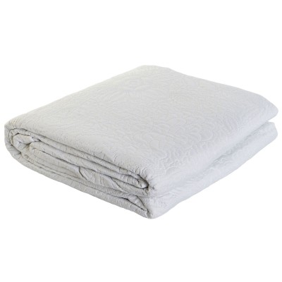 Couvre-lit DKD Home Decor Blanc Lit king size 270 x 270 x 1 cm