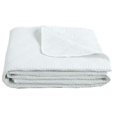 Couvre-lit DKD Home Decor Blanc Lit 2 persones 240 x 260 x 1 cm