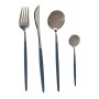 Ensemble de Couverts Kinvara BST-CT022 Gris Argenté Acier inoxydable 16 x 5 x 24,5 cm