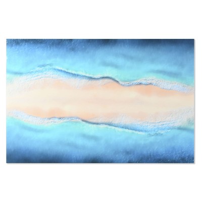 Painting Home ESPRIT Blue Beige Printed 150 x 0,4 x 100 cm