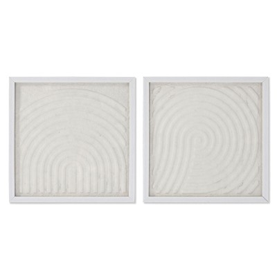 Cadre Home ESPRIT Blanc Naturel Moderne Scandinave 35 x 2 x 35 cm