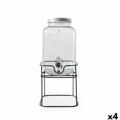 Distributeur de boissons La Mediterránea Rustik Métal verre 4 L 17 x 17 x 30,5 cm (4 Unités)
