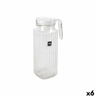 Jar with Lid and Dosage Dispenser La Mediterránea Chrysler Glass (6 Units)
