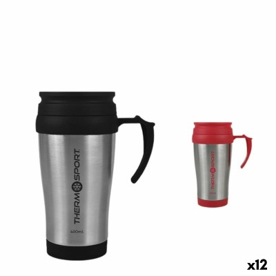 Thermal Cup with Lid ThermoSport Travel Red 400 ml (12 Units)