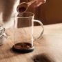 Mug with Infusion Filter Quttin Borosilicate Glass 0,6 L (8 Units)