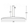 Base pour parapluie Aktive 50 x 32 x 31,5 cm Noir Plastique