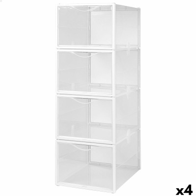 Stackable shoebox Max Home polypropylene ABS 25 x 18,5 x 35 cm (4 Units)