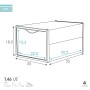 Stackable shoebox Max Home polypropylene ABS 25 x 18,5 x 35 cm (4 Units)