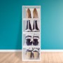 Stackable shoebox Max Home polypropylene ABS 25 x 18,5 x 35 cm (4 Units)