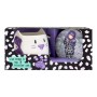 Tasse avec sous-tasse Gorjuss Smitten Kitten Blanc Noir Polyuréthane