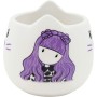 Tasse avec sous-tasse Gorjuss Smitten Kitten Blanc Noir Polyuréthane