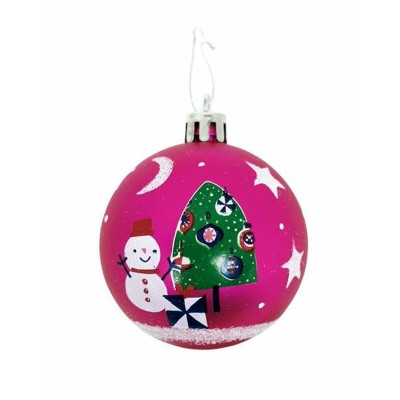 Christmas Bauble Peppa Pig Fuchsia Light Blue