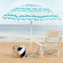 Parasol de plage Aktive Argenté 200 x 200 x 200 cm (4 Unités)