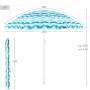 Parasol de plage Aktive Argenté 200 x 200 x 200 cm (4 Unités)