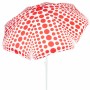 Beach parasol Aktive Red 200 x 205 x 200 cm (6 Units)