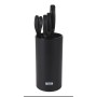 Set of Kitchen Knives and Stand Quttin Nero 5 Pieces (2 Units)