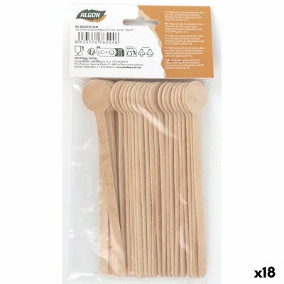Set of Spoons Algon Wood 15,2 cm 24 Pieces (18 Units)
