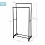 Coat rack Max Home Steel Plastic 75 x 157 x 40 cm (4 Units)