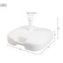Base for beach umbrella Aktive White Ø 32 mm Ø 20 mm 45 x 29 x 45 cm (5 Units)