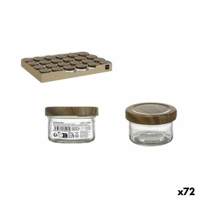 Pot en verre La Mediterránea WOOD 100 ml (72 Unités)