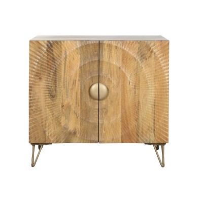 Sideboard Home ESPRIT Golden Natural Metal Mango wood 81 x 45 x 75 cm