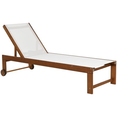 Chaise longue Home ESPRIT Blanc Marron 187 x 65 x 81 cm
