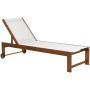 Chaise longue Home ESPRIT Blanc Marron 187 x 65 x 81 cm