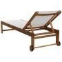 Chaise longue Home ESPRIT Blanc Marron 187 x 65 x 81 cm