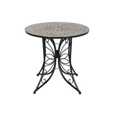 Table d'appoint Home ESPRIT Noir Multicouleur 80 x 80 x 76 cm