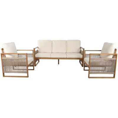 Canapé de jardin Home ESPRIT Blanc Marron 182 x 72 x 80 cm