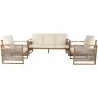 Canapé de jardin Home ESPRIT Blanc Marron 182 x 72 x 80 cm