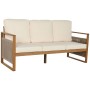 Canapé de jardin Home ESPRIT Blanc Marron 182 x 72 x 80 cm