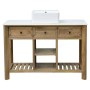 meuble bas pour lavabo Home ESPRIT Blanc Naturel Céramique Bois de manguier 120 x 50 x 82 cm