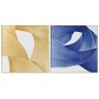 Cadre Home ESPRIT Jaune Bleu Moderne 120 x 3,5 x 120 cm (2 Unités)