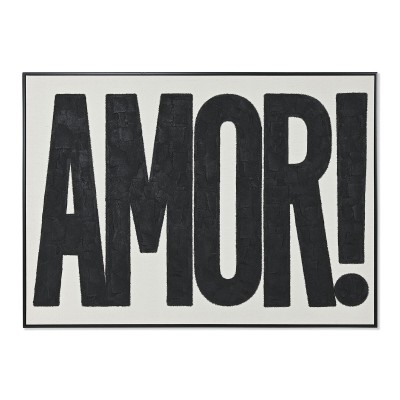 Cadre Home ESPRIT Amor! Blanc Noir Moderne 103 x 4,5 x 143 cm