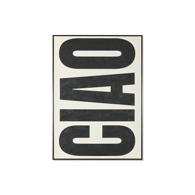 Painting Home ESPRIT Ciao White Black Modern 103 x 4,5 x 143 cm 103 x 4 x 143 cm