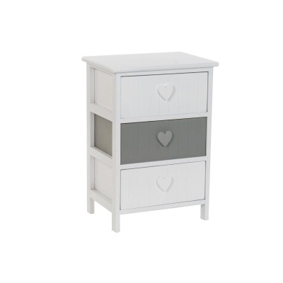 Caisson à Tiroirs Home ESPRIT Blanc Gris 40 x 29 x 58 cm